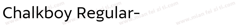 Chalkboy Regular字体转换